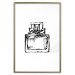 Wall Poster Scent of Luxury - black and white pattern of a glass perfume bottle with a ribbon 125108 additionalThumb 16
