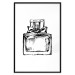 Wall Poster Scent of Luxury - black and white pattern of a glass perfume bottle with a ribbon 125108 additionalThumb 18