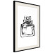 Wall Poster Scent of Luxury - black and white pattern of a glass perfume bottle with a ribbon 125108 additionalThumb 3