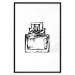 Wall Poster Scent of Luxury - black and white pattern of a glass perfume bottle with a ribbon 125108 additionalThumb 17