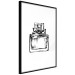Wall Poster Scent of Luxury - black and white pattern of a glass perfume bottle with a ribbon 125108 additionalThumb 13