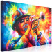 Canvas Print Trumpeter (1-part) wide - colorful man playing the trumpet 127808 additionalThumb 2