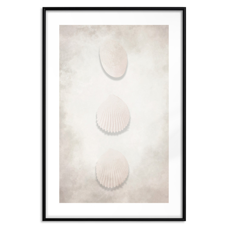 Wall Poster Ocean Wealth - landscape of white seashells on light sand background 127908 additionalImage 17