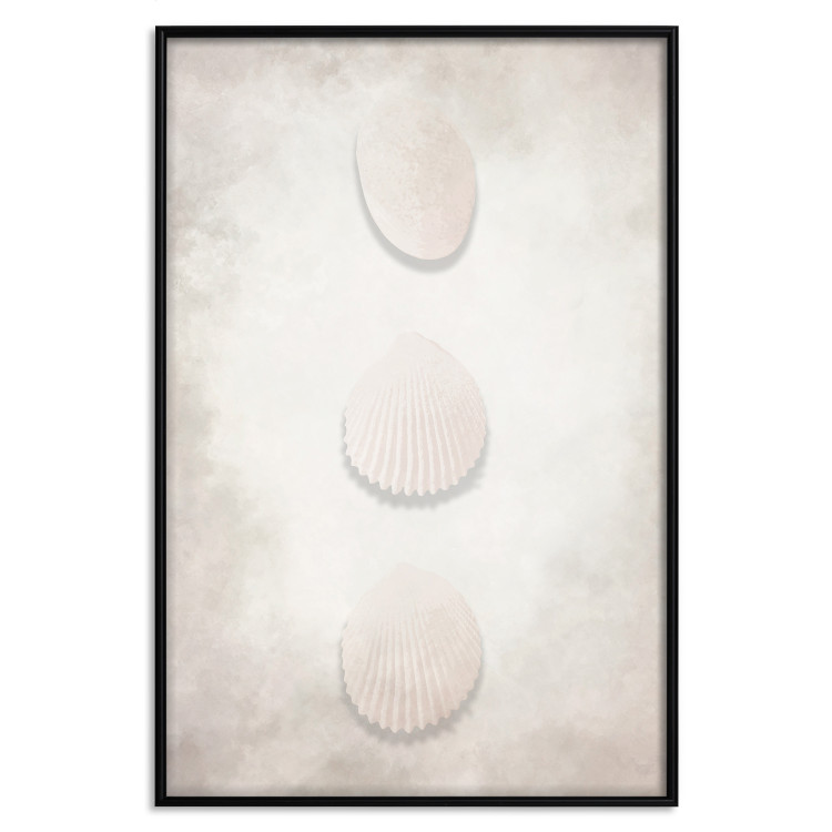 Wall Poster Ocean Wealth - landscape of white seashells on light sand background 127908 additionalImage 18