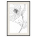 Wall Poster Spring Sketch - abstract black line art of plant on white background 128408 additionalThumb 19