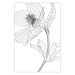 Wall Poster Spring Sketch - abstract black line art of plant on white background 128408