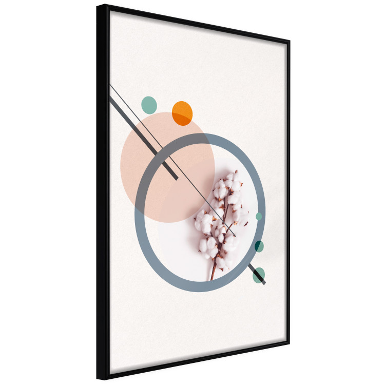 Wall Poster Geometric Cotton - plant among circles and lines in an abstract style 131808 additionalImage 13