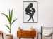 Poster Seated Figure - black silhouette of a seated woman on a gray background 134208 additionalThumb 4