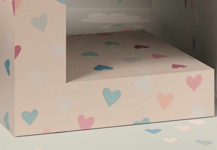 Poster Love in Hearts - texts in heart shapes with 3D effect on a light background 135508 additionalImage 19