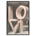 Poster Love in Hearts - texts in heart shapes with 3D effect on a light background 135508 additionalThumb 2