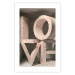 Poster Love in Hearts - texts in heart shapes with 3D effect on a light background 135508 additionalThumb 3