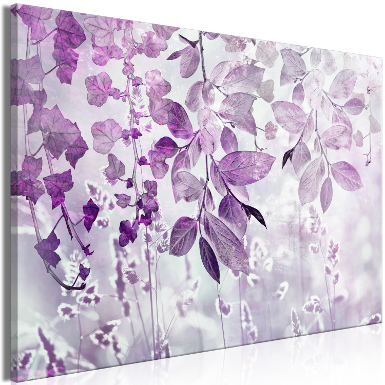 Canvas Purple Garden (1-piece) - landscape in violet-hued leaves 143808 additionalImage 2