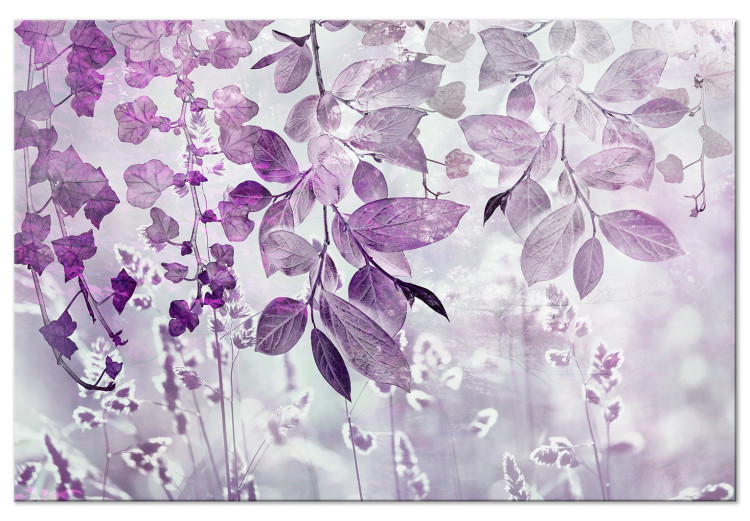 Canvas Purple Garden (1-piece) - landscape in violet-hued leaves 143808