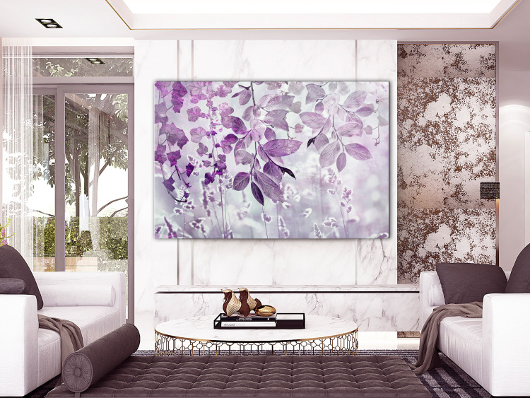 Canvas Purple Garden (1-piece) - landscape in violet-hued leaves 143808 additionalImage 3