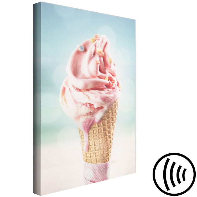 Canvas Print Taste of Summer (1-piece) - still life against a blurred beach and sea 144108 additionalImage 6