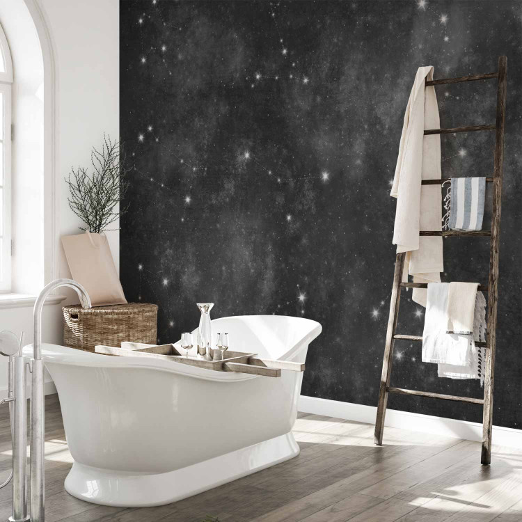 Photo Wallpaper Stars - Constellations of Zodiac Signs in Black and White Cosmos 145308 additionalImage 8