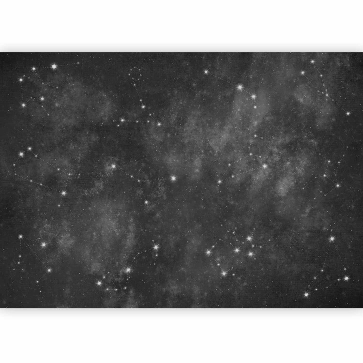 Photo Wallpaper Stars - Constellations of Zodiac Signs in Black and White Cosmos 145308 additionalImage 5