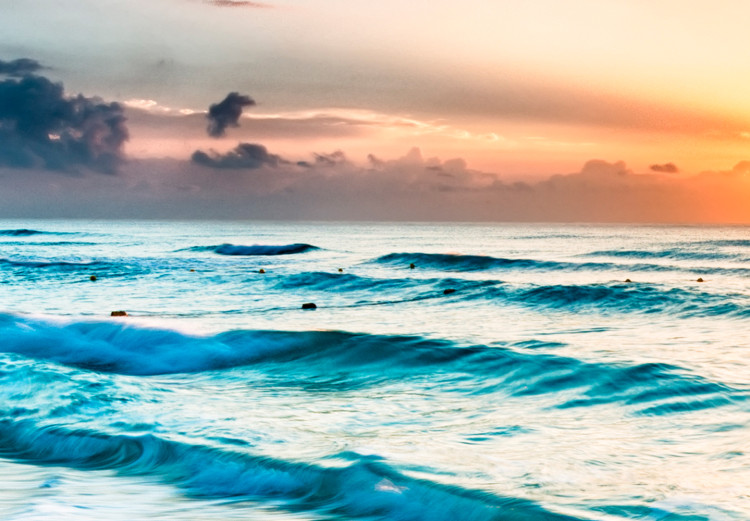 Canvas Sea Landscape - Sunny Turquoise Waves at Sunset 147708 additionalImage 4