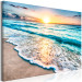 Canvas Sea Landscape - Sunny Turquoise Waves at Sunset 147708 additionalThumb 2