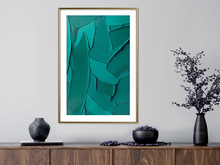 Wall Poster Green Abstraction - Clear Structure of Matter and Forms 149708 additionalImage 16