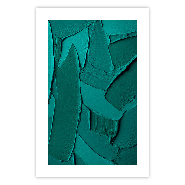 Wall Poster Green Abstraction - Clear Structure of Matter and Forms 149708 additionalImage 21