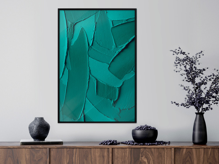 Wall Poster Green Abstraction - Clear Structure of Matter and Forms 149708 additionalImage 13