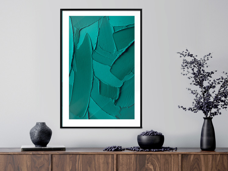 Wall Poster Green Abstraction - Clear Structure of Matter and Forms 149708 additionalImage 15