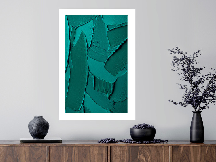 Wall Poster Green Abstraction - Clear Structure of Matter and Forms 149708 additionalImage 10