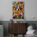 Canvas Art Print AI Beagle Dog - Animal Sunk in Colorful Balls - Vertical 150208 additionalThumb 3