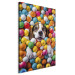 Canvas Art Print AI Beagle Dog - Animal Sunk in Colorful Balls - Vertical 150208 additionalThumb 2