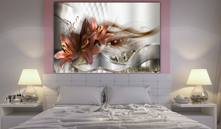 Large canvas print Abstract Composition With Red Lilies [Large Format] 150708 additionalImage 6