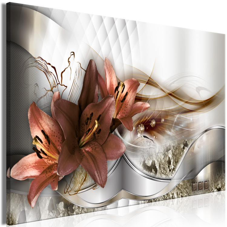 Large canvas print Abstract Composition With Red Lilies [Large Format] 150708 additionalImage 3