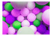 Photo Wallpaper Geometric abstraction - coloured balls in purple and green 88508 additionalThumb 1