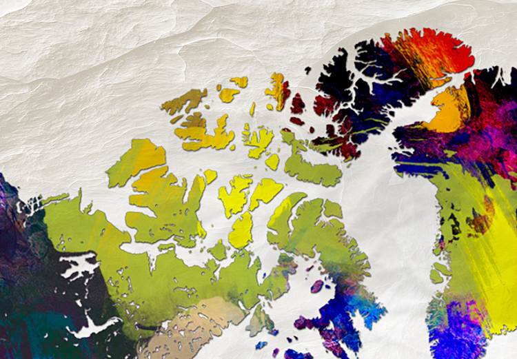 Canvas World Map: Rainbow Madness 94908 additionalImage 4