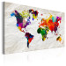 Canvas World Map: Rainbow Madness 94908 additionalThumb 2