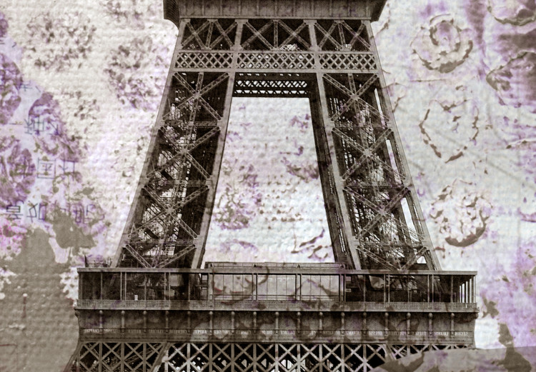 Canvas French Memories - Eiffel Tower in Memory Card Style 98208 additionalImage 5