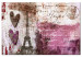 Canvas French Memories - Eiffel Tower in Memory Card Style 98208