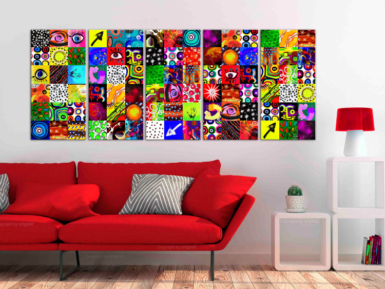 Canvas Print Colourful Abstraction 106918 additionalImage 3