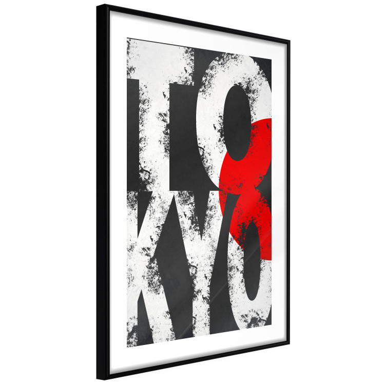 Wall Poster Tokyo - large English text in the colors of the Japanese flag on a black background 114318 additionalImage 6