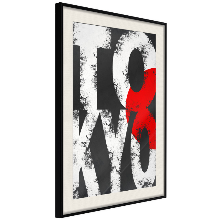 Wall Poster Tokyo - large English text in the colors of the Japanese flag on a black background 114318 additionalImage 5