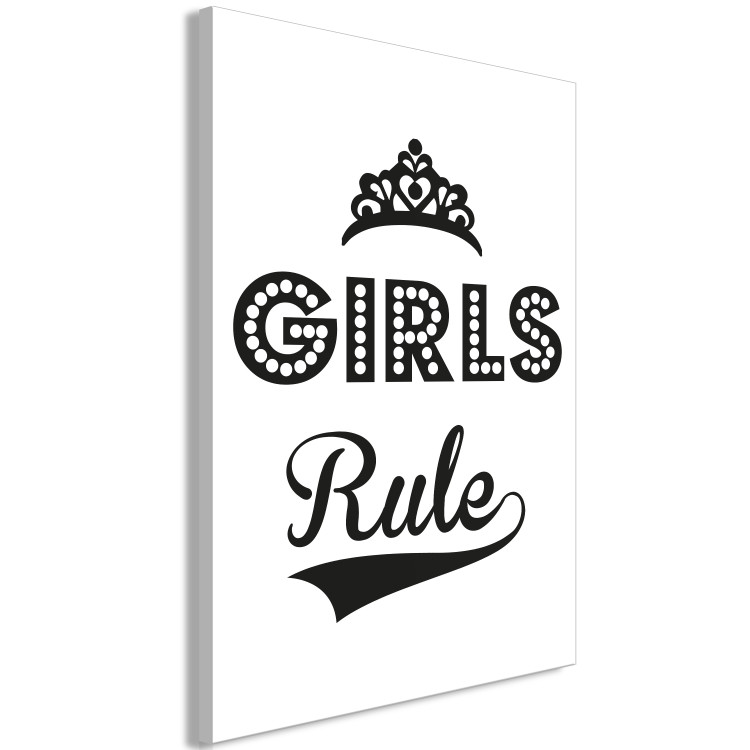 Canvas Girls Rule (1-part) - Black and White Graphic Design 114718 additionalImage 2