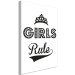 Canvas Girls Rule (1-part) - Black and White Graphic Design 114718 additionalThumb 2