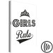 Canvas Girls Rule (1-part) - Black and White Graphic Design 114718 additionalThumb 6