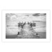 Wall Poster Concrete pier - black and white seascape with view of sea waves 114918 additionalThumb 21
