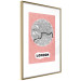 Wall Poster Central London - map of an English city with text on a pink background 117018 additionalThumb 4