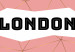 Wall Poster Central London - map of an English city with text on a pink background 117018 additionalThumb 5