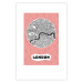 Wall Poster Central London - map of an English city with text on a pink background 117018 additionalThumb 19