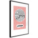 Wall Poster Central London - map of an English city with text on a pink background 117018 additionalThumb 3
