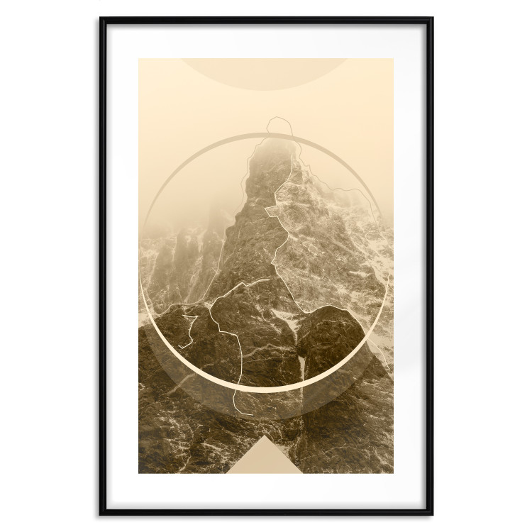 Wall Poster Power of Mountains in Sepia - composition with landscape of mountain range in winter 117218 additionalImage 27