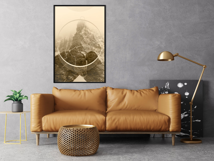 Wall Poster Power of Mountains in Sepia - composition with landscape of mountain range in winter 117218 additionalImage 3